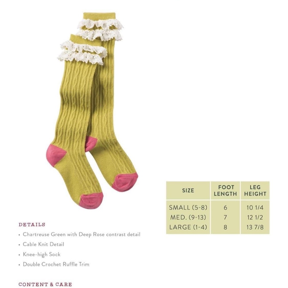 NEW Girls Matilda Jane Fall Candied Apple Socks- Size Small (5-8)